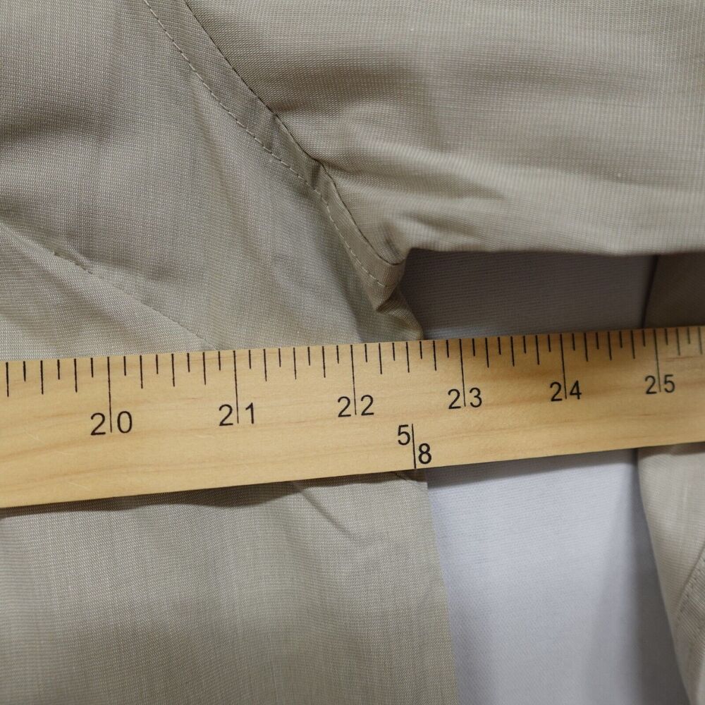 Antigua Womens Tan Shirt XL Long Sleeve Collard Button Front Fitted Top Blouse - Picture 5 of 16